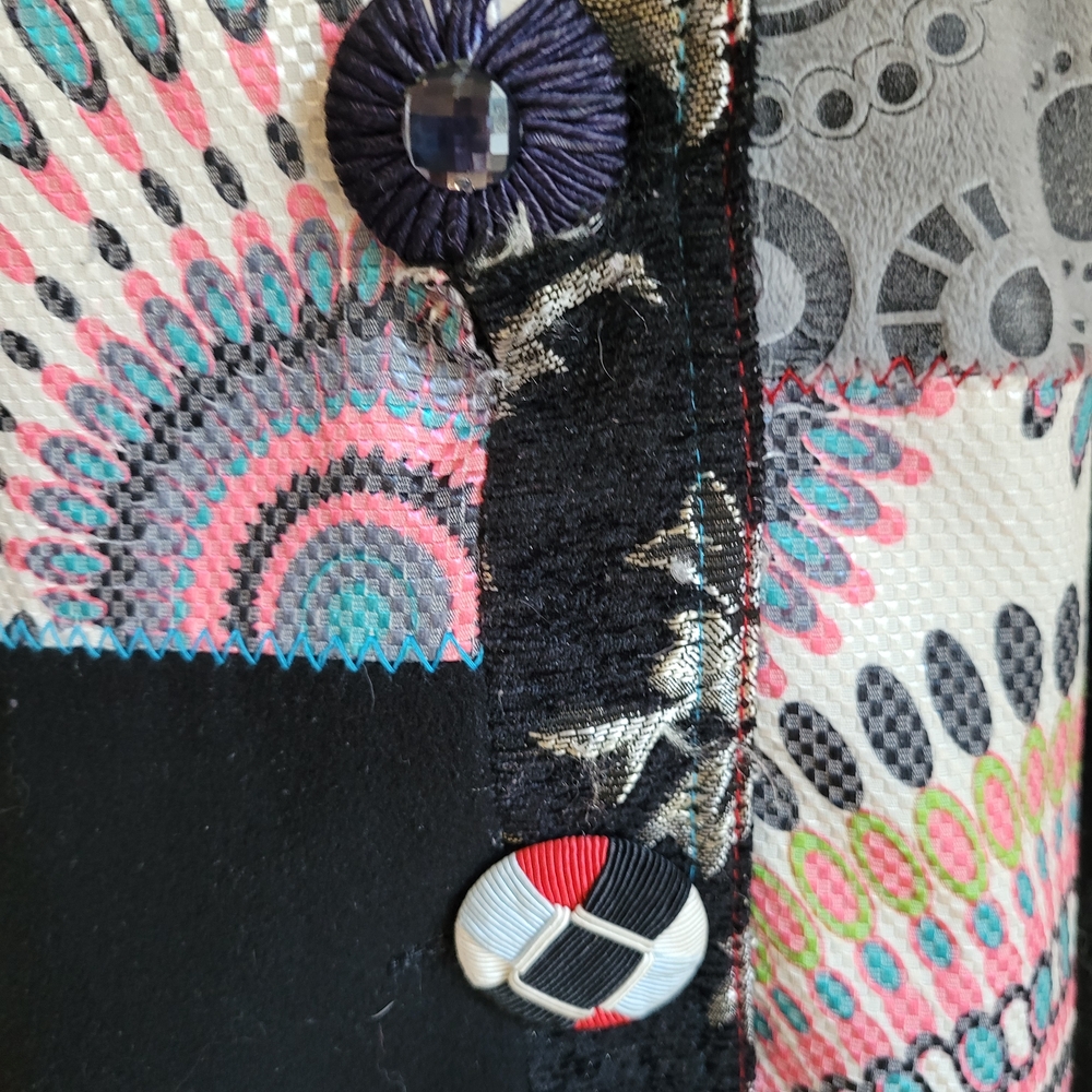 Adore Multicolor Patchwork Coat - Picture 7 of 10